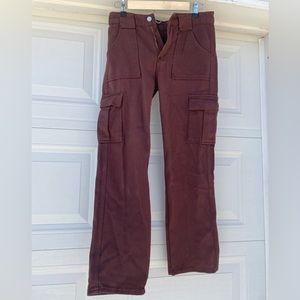 Brown Cloth Cargo Pants